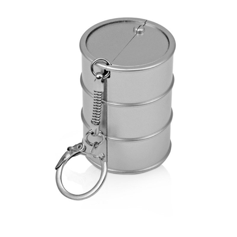 Брелок-рулетка "Баррель", 1 м., серебристый