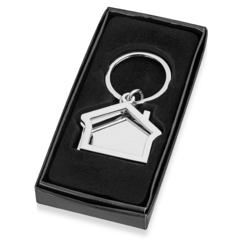 Брелок "Избушка", серебристый