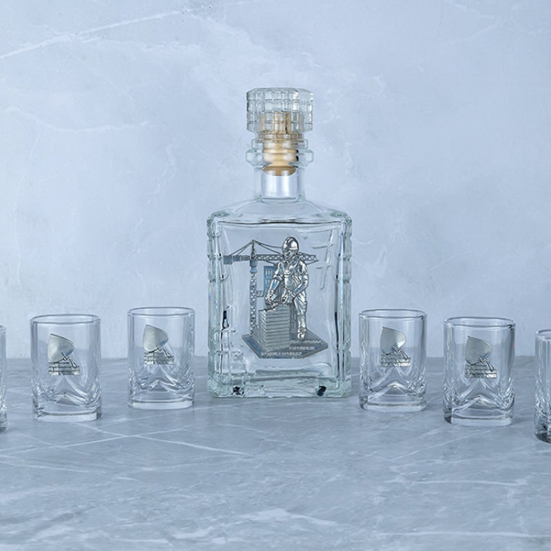 Набор со штофом СТРОИТЕЛЬНЫЙ