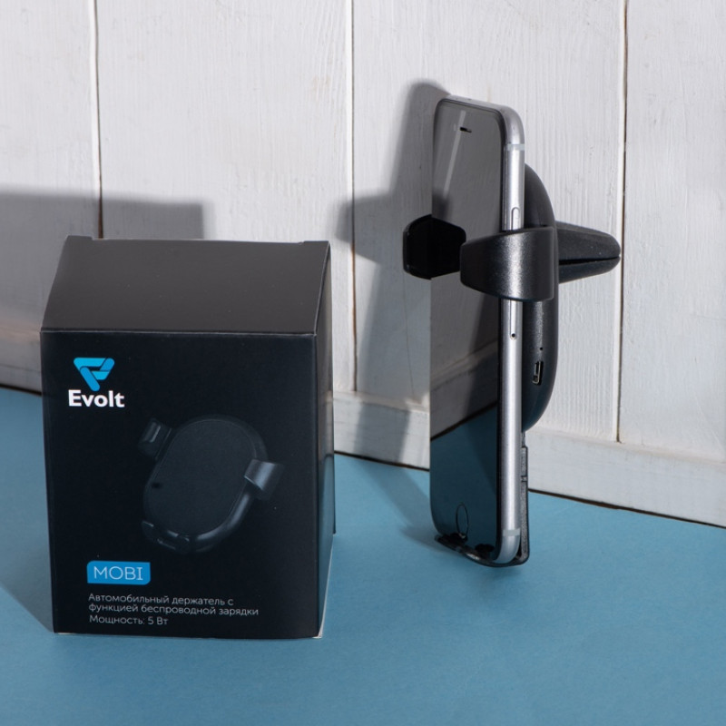 Автомобильное беспроводное зарядное устройство "Mobi", 5 Вт, черный