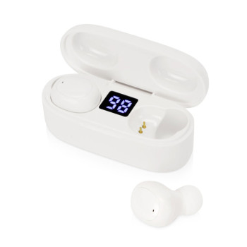 Беспроводные наушники TWS в кейсе Volts. Evolt, белый, пластик