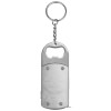 Брелок-открывалка с рулеткой и фонариком "Open", серебристый