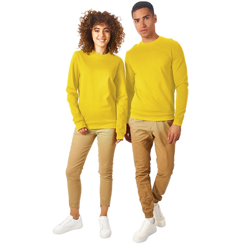 Свитшот "Motion" унисекс с начесом, жёлтый