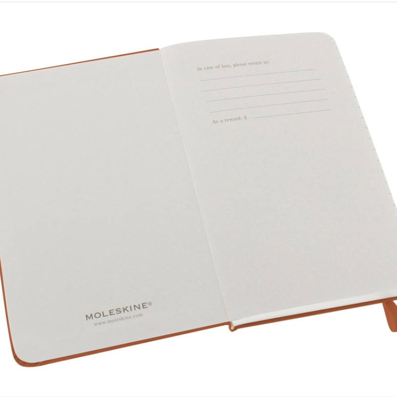 Записная книжка Moleskine Classic (в линейку) в твердой обложке, Pocket (9x14см), оранжевый коралл