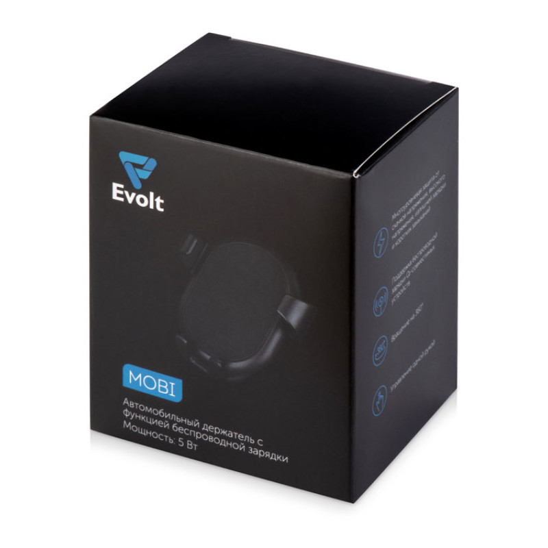 Автомобильное беспроводное зарядное устройство "Mobi", 5 Вт, черный