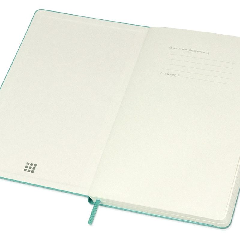 Записная книжка Moleskine Classic (в линейку) в твердой обложке, Large (13х21см), морская волна