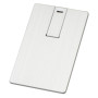 Флеш-карта USB 2.0 16 Gb в виде металлической карты "Card Metal", серебристый