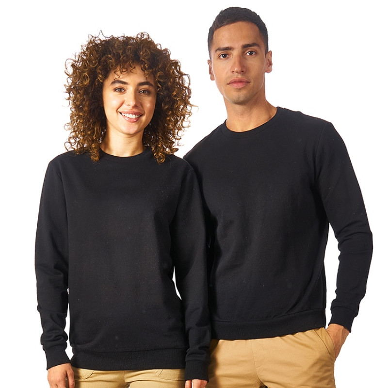 Свитшот "Motion" унисекс с начесом, черный