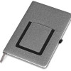 Блокнот "Pocket" 140*205 мм с карманом для телефона, серый