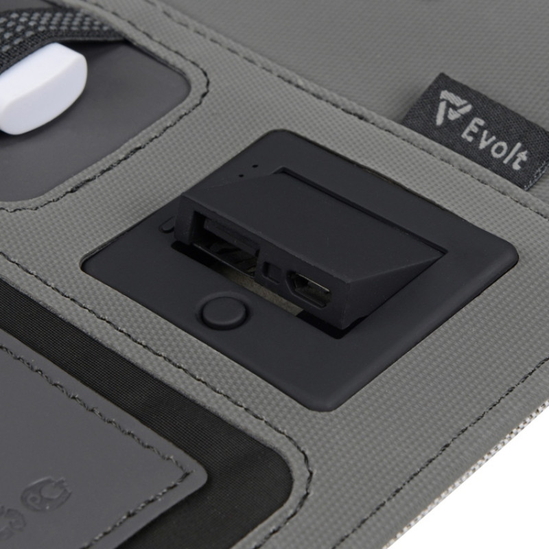 Органайзер с беспроводной зарядкой 5000 mAh "Powernote", светло-серый