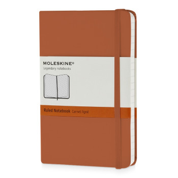 Записная книжка Moleskine Classic (в линейку) в твердой обложке, Pocket (9x14см), оранжевый коралл