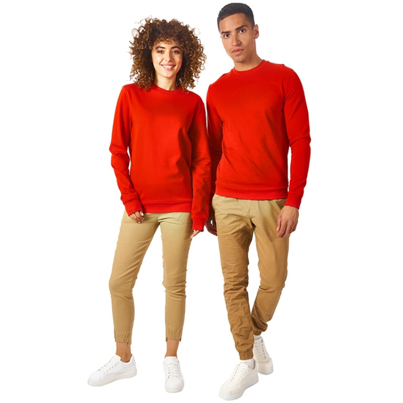 Свитшот "Motion" унисекс с начесом, красный