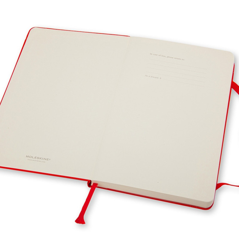 Записная книжка Moleskine Classic (в линейку) в твердой обложке, Large (13х21см), красный