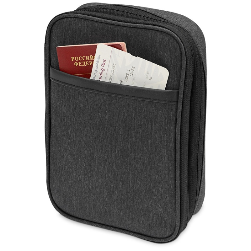 Органайзер для электроники District, темно-серый