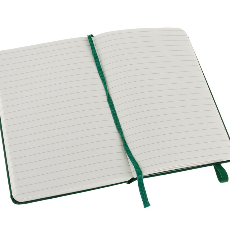 Записная книжка Moleskine Classic (в линейку) в твердой обложке, Pocket (9x14см), зеленый