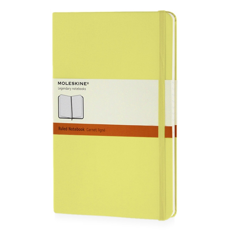 Записная книжка Moleskine Classic (в линейку) в твердой обложке, Large (13х21см), цитрусовый
