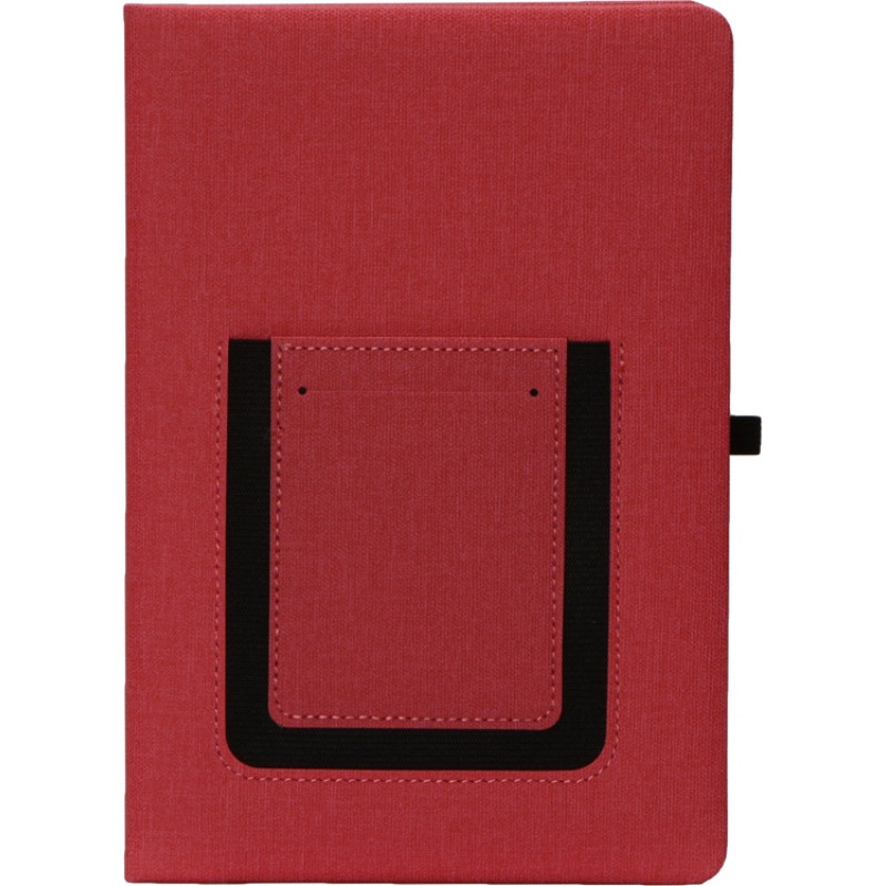 Блокнот "Pocket" 140*205 мм с карманом для телефона, красный