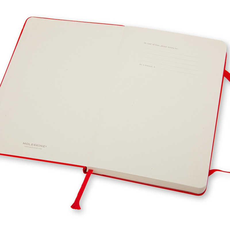 Записная книжка Moleskine Classic (в линейку) в твердой обложке, Pocket (9x14см), красный