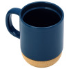 Кружка Denpasar с пробковым дном и крышкой, цветная с двух сторон, бензиновый синий
