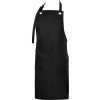 Хлопковый фартук Delight с карманом и регулируемыми завязками, черный
