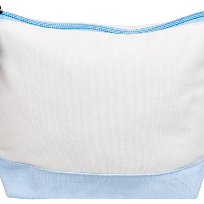 Косметичка хлопковая Cotton, белый/голубой
