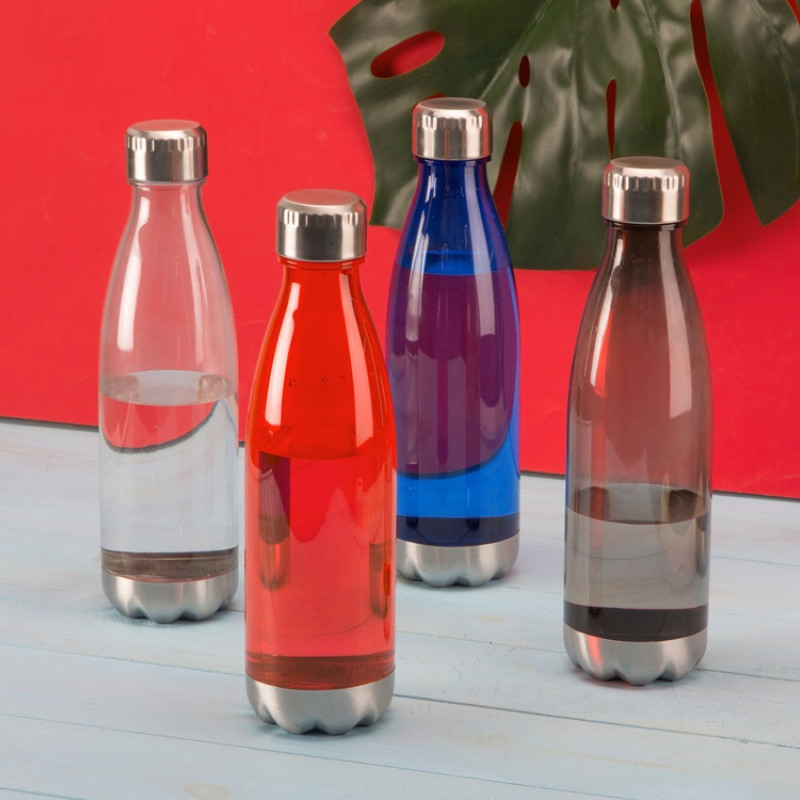 Бутылка для воды "Cogy", 700мл, тритан, сталь, черный