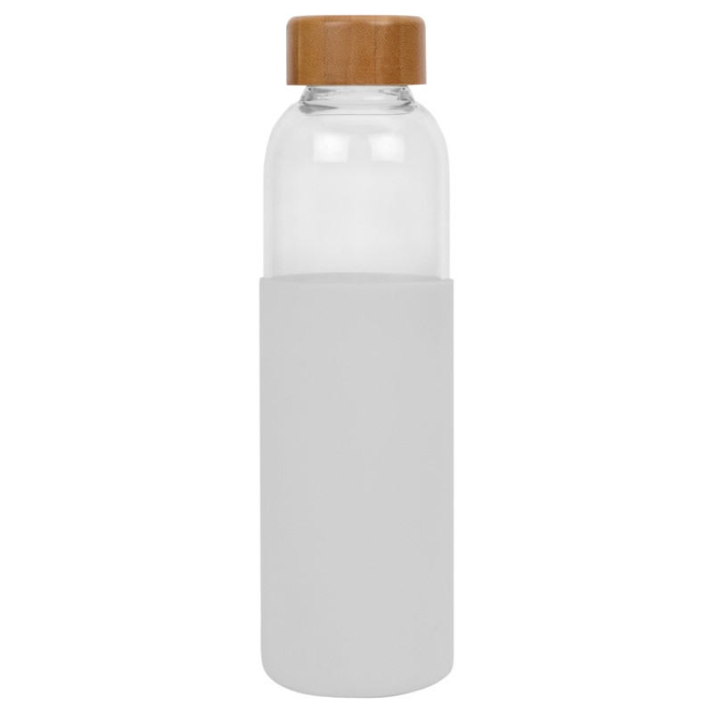 Бутылка для воды стеклянная "Refine", в чехле, 550 мл, белый