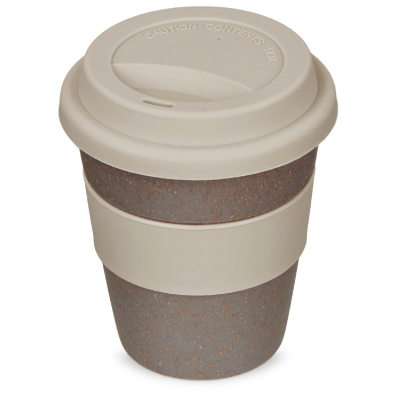 Стакан с силиконовой крышкой "Cafe", beige