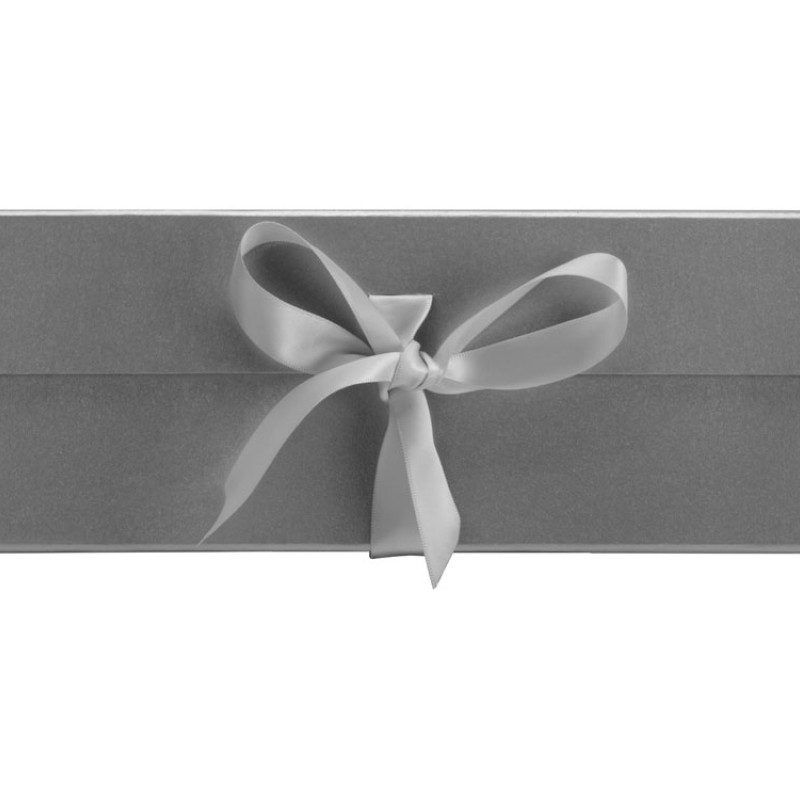 Коробка разборная на магнитах с лентами, серебристый