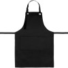 Хлопковый фартук Delight с карманом и регулируемыми завязками, черный