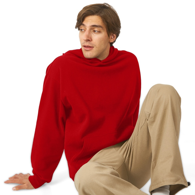 Толстовка с капюшоном оверсайз «Berlin» унисекс, красный