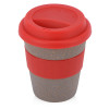 Стакан с силиконовой крышкой "Cafe", красный