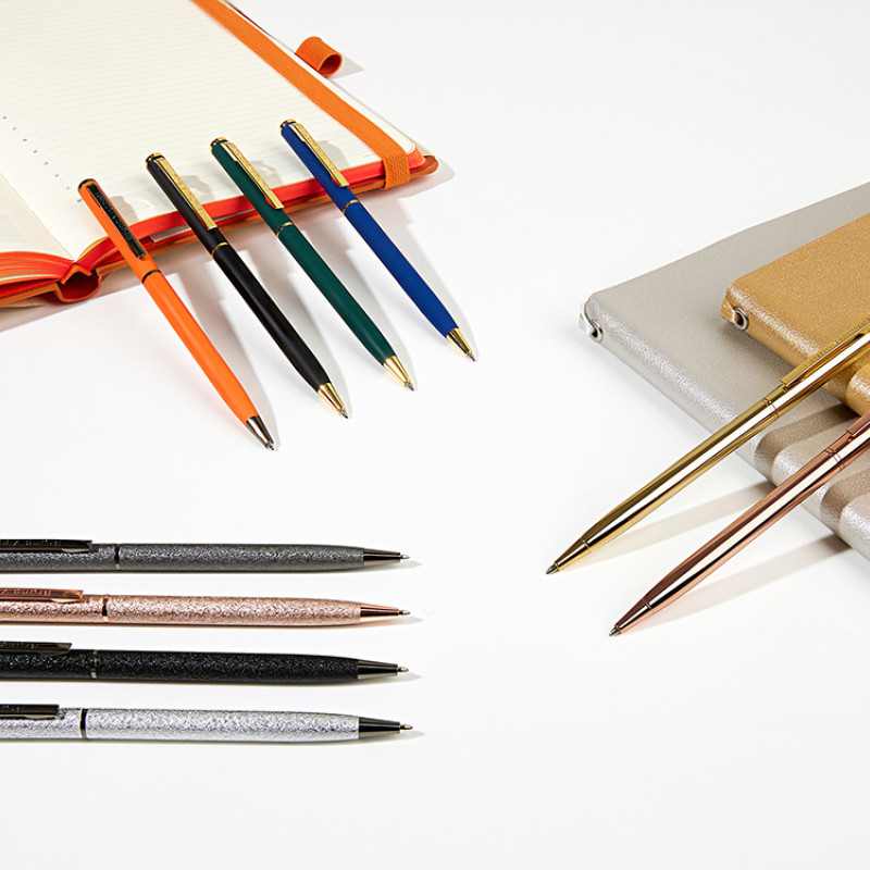 Ручка шариковая автоматическая BrunoVisconti® "PALERMO" цвет корпуса оранжевый, soft-touch, 0.7 мм