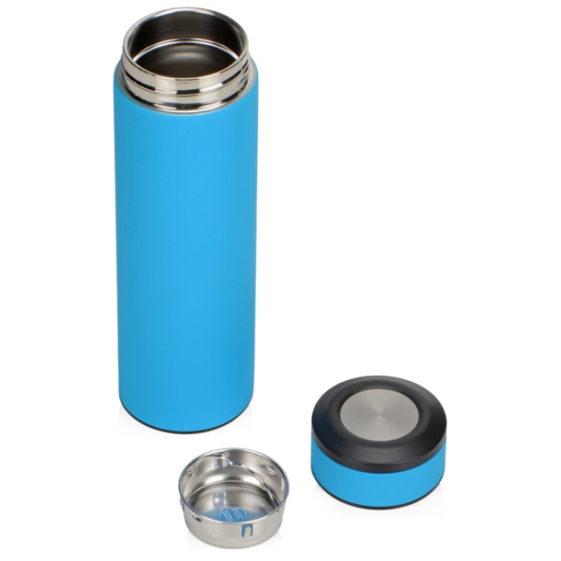 Термос «Confident» с покрытием soft-touch 420мл, голубой