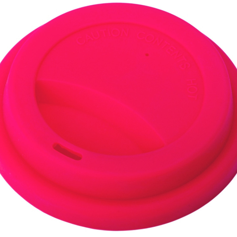 Стакан с силиконовой крышкой "Cafe", красный