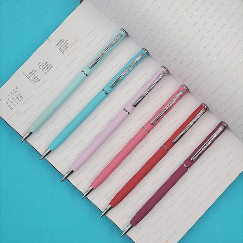 Ручка шариковая автоматическая BrunoVisconti® "PALERMO" цвет корпуса бордовый, soft-touch, 0.7 мм