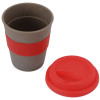 Стакан с силиконовой крышкой "Cafe", красный