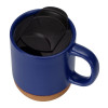 Кружка Denpasar с пробковым дном и крышкой, цветная с двух сторон, синий