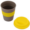Стакан с силиконовой крышкой "Cafe", желтый