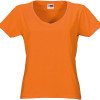 Футболка "Heavy Super Club" женская с V-образным вырезом, оранжевый