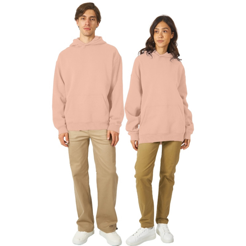 Толстовка с капюшоном оверсайз «Berlin» унисекс, лосось