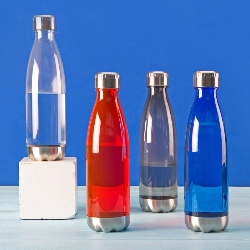 Бутылка для воды "Cogy", 700мл, тритан, сталь, серебристый