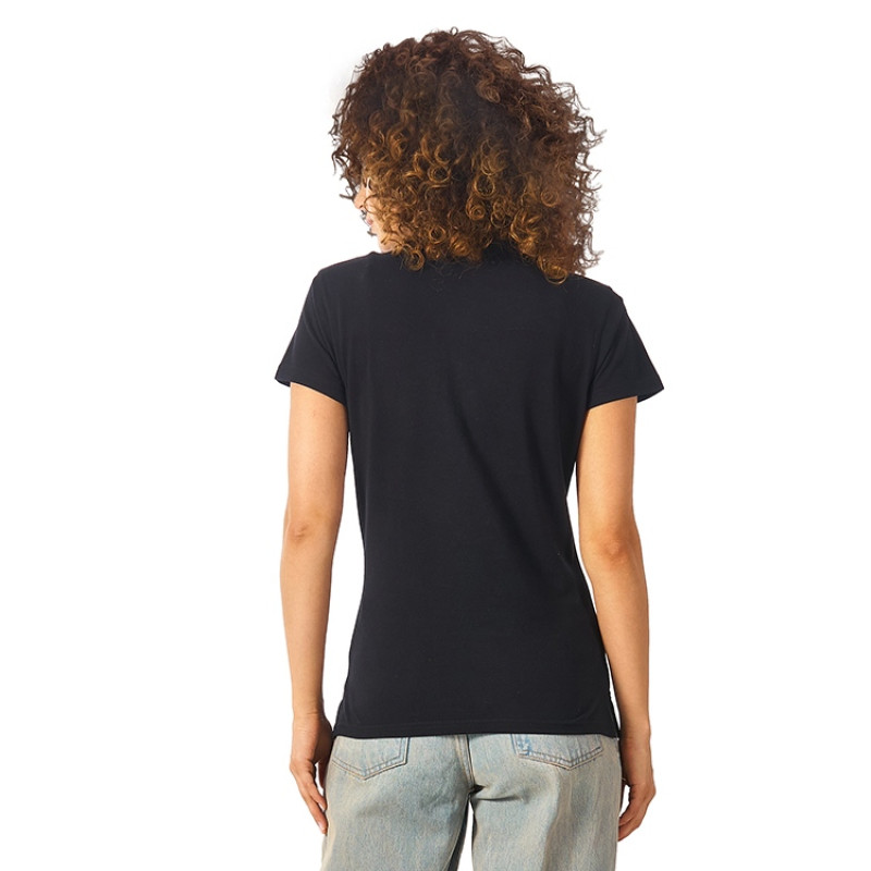 Рубашка поло "First" женская, черный