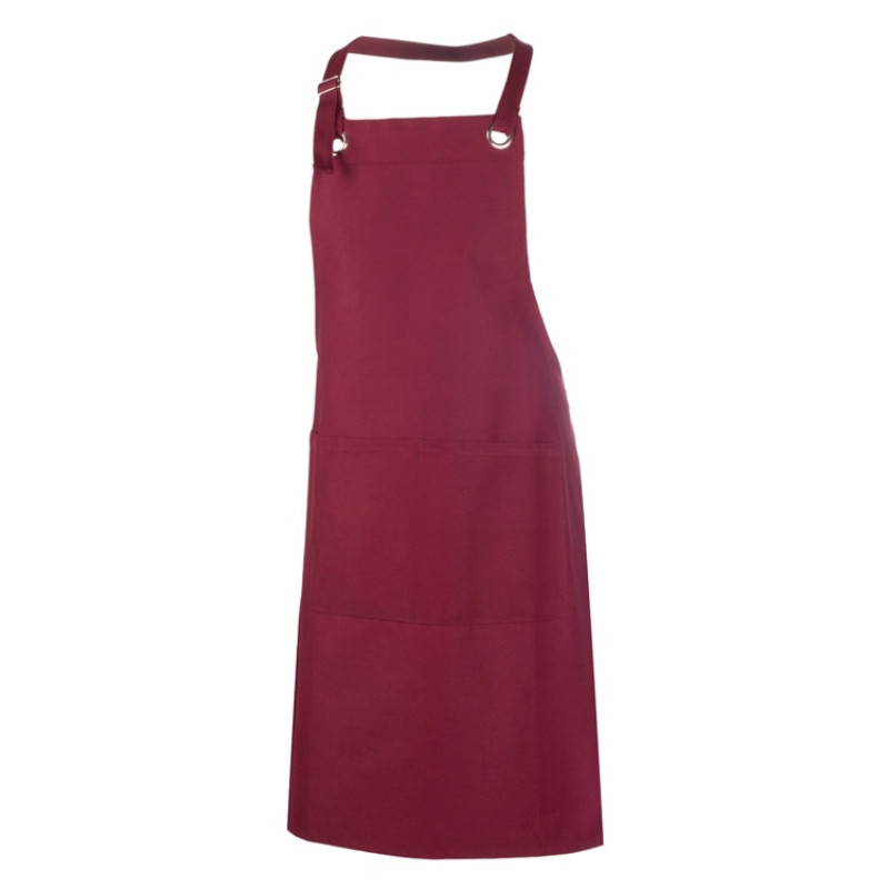 Хлопковый фартук Delight с карманом и регулируемыми завязками, бургунди