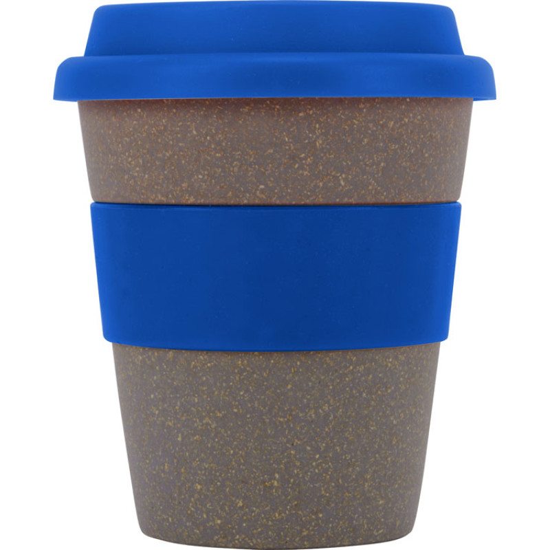 Стакан с силиконовой крышкой "Cafe", синий