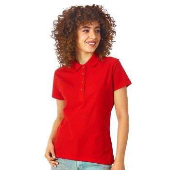 Рубашка поло "First" женская, красный