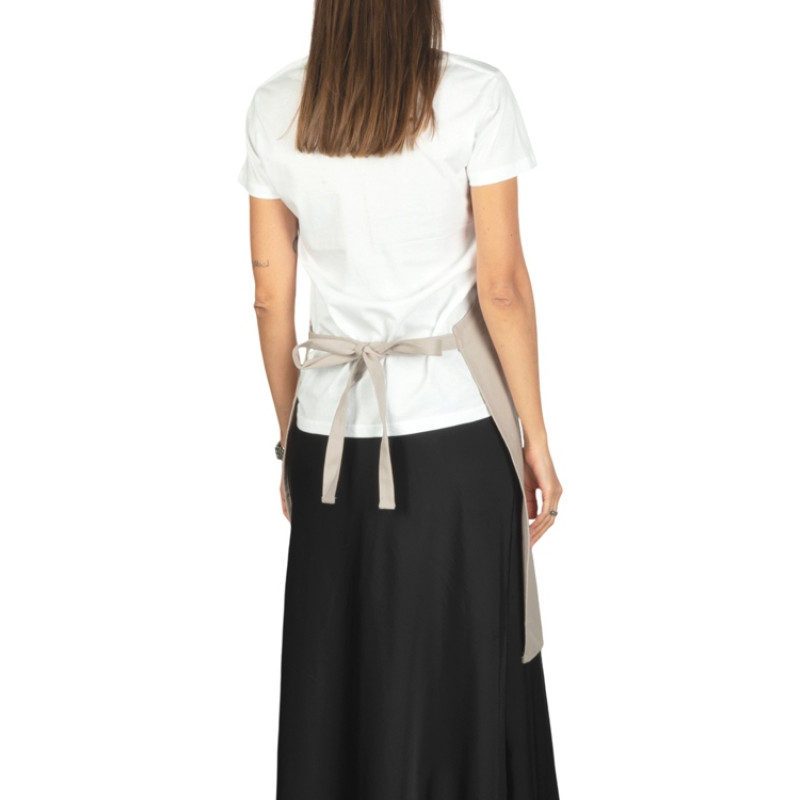 Хлопковый фартук Delight с карманом и регулируемыми завязками, бежевый