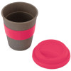 Стакан с силиконовой крышкой "Cafe", розовый