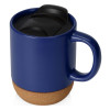 Кружка Denpasar с пробковым дном и крышкой, цветная с двух сторон, синий