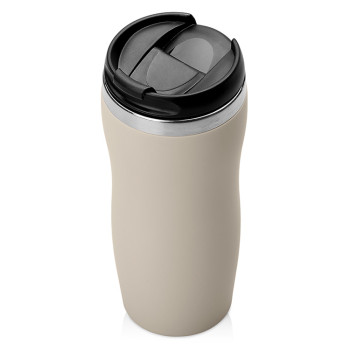 Термокружка "Mony Steel" 350 мл, soft touch, бежевый